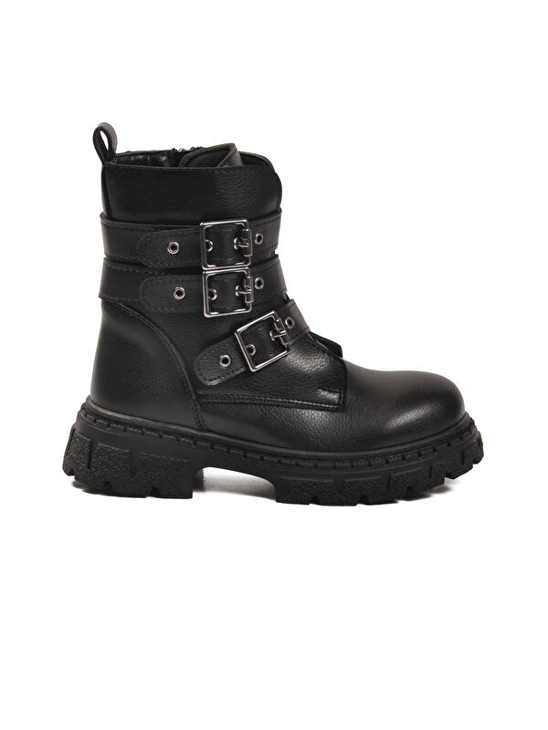 Siyah İçi Polarlı Kaymaz Kız Çocuk Bot Caneda F - Görsel 2