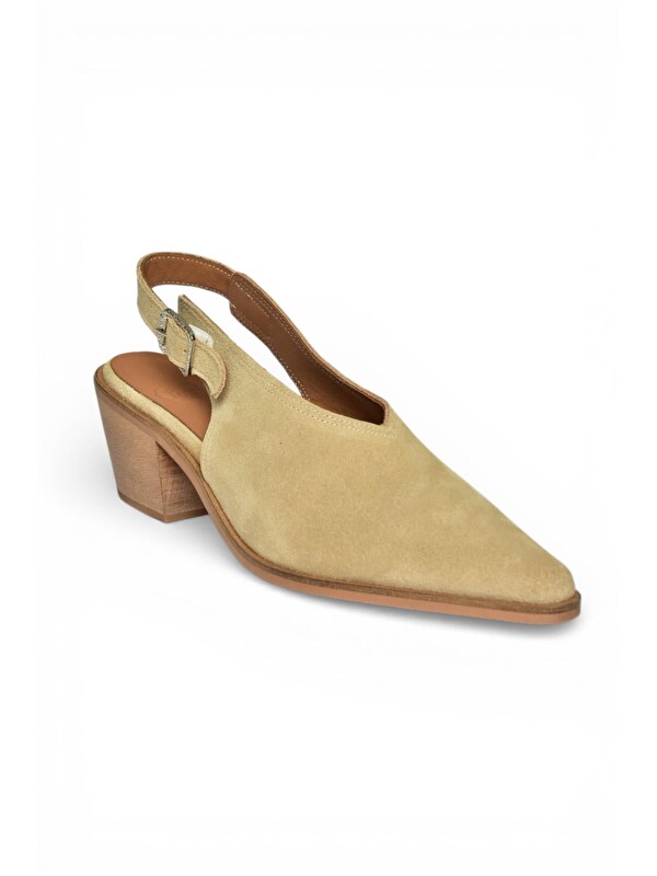 Fox Shoes Bej Kadın Topuklu Ayakkabı Y654322202
