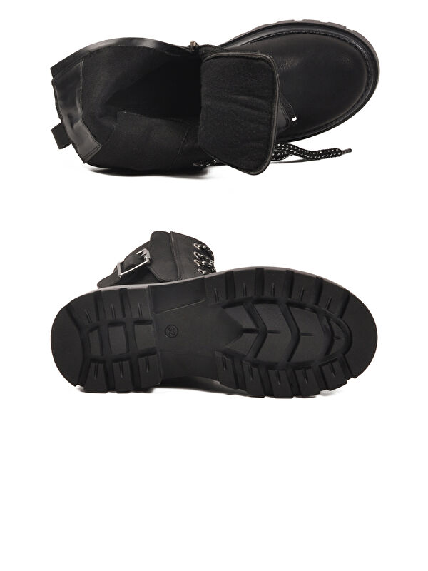 Siyah İçi Polarlı Kaymaz Kız Çocuk Bot Aleda F - Görsel 6