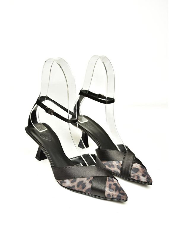 U6540742 Siyah Kadın Topuklu Ayakkabı - Görsel 2
