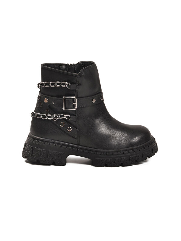 Siyah İçi Polarlı Kaymaz Kız Çocuk Bot Dante F - Görsel 2