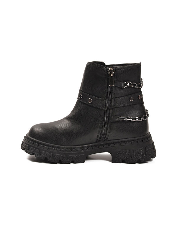 Siyah İçi Polarlı Kaymaz Kız Çocuk Bot Dante F - Görsel 3