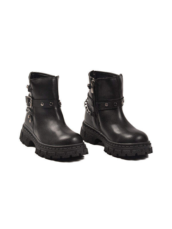 Siyah İçi Polarlı Kaymaz Kız Çocuk Bot Dante F - Görsel 4