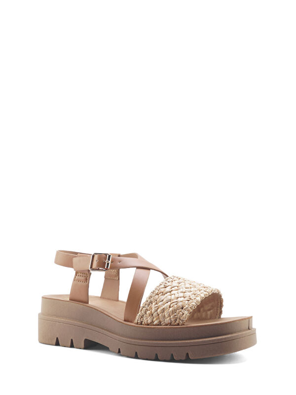 325607.Z 5FX Taba Kadın Kalın Taban Sandalet - Görsel 3