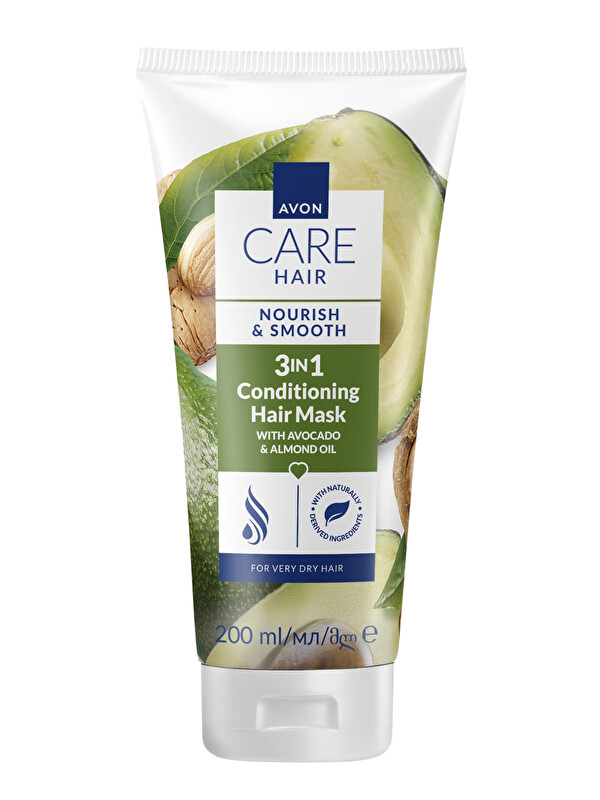 AVON Care Avokado ve Badem Yağı İçeren 3’ü 1 Arada Saç Maskesi 200ml