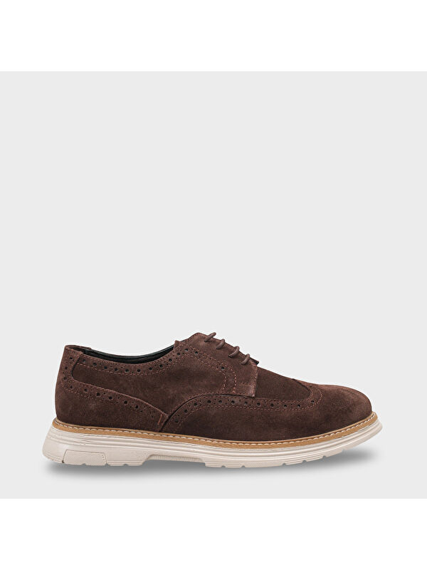 Capone Outfitters Joachim Hakiki Deri Süet Bağcıklı İçi Hakiki Deri Astarlı Erkek Loafer Ayakkabı