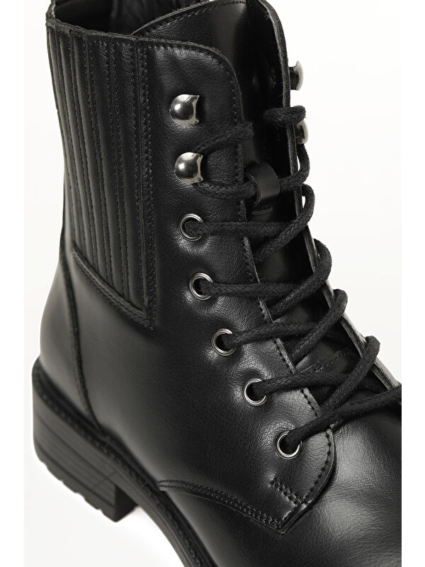 324075.Z 5PR Siyah Kadın Düz Bot - Görsel 8