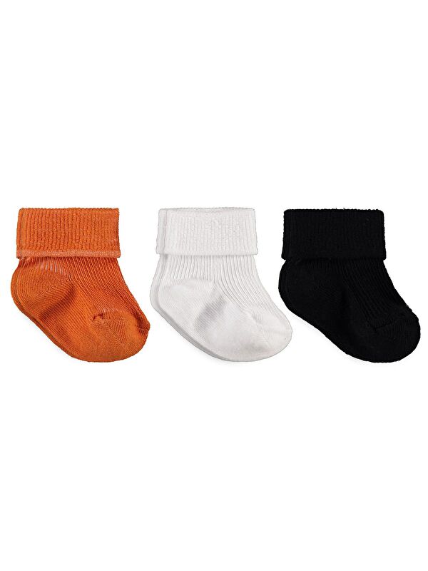 Civil Baby Classic Kıvrık 3'lü 6- Bebek Erkek Çorap Set - Standart 18 Ay