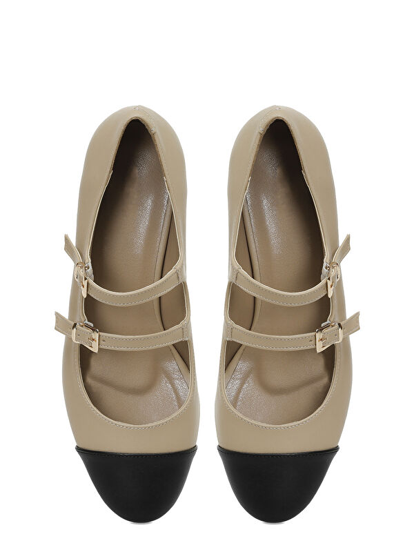 325038.Z 5FX Krem Kadın Topuklu Ayakkabı - Görsel 5