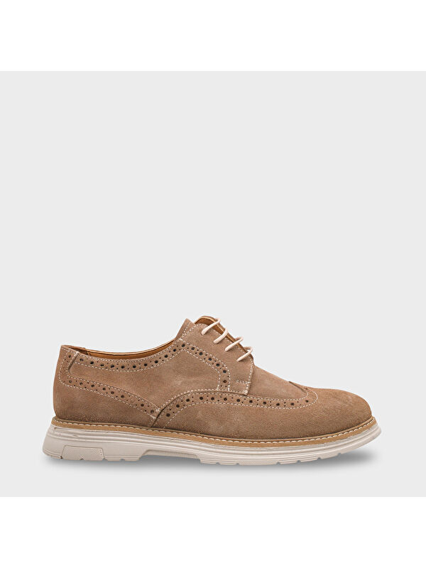 Capone Outfitters Joachim Hakiki Deri Süet Bağcıklı İçi Hakiki Deri Astarlı Erkek Loafer Ayakkabı