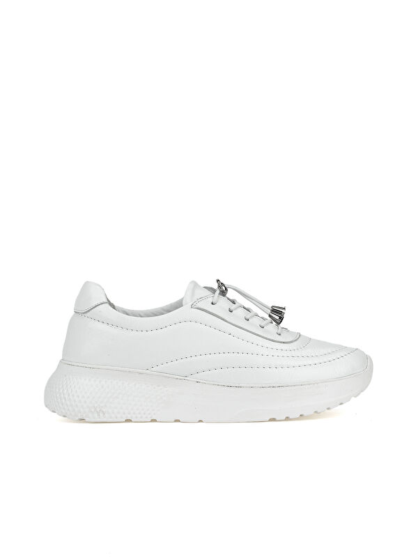 Ziya Ayakkabı Kadın Hakiki Deri Sneaker 1611050ZF100 Beyaz