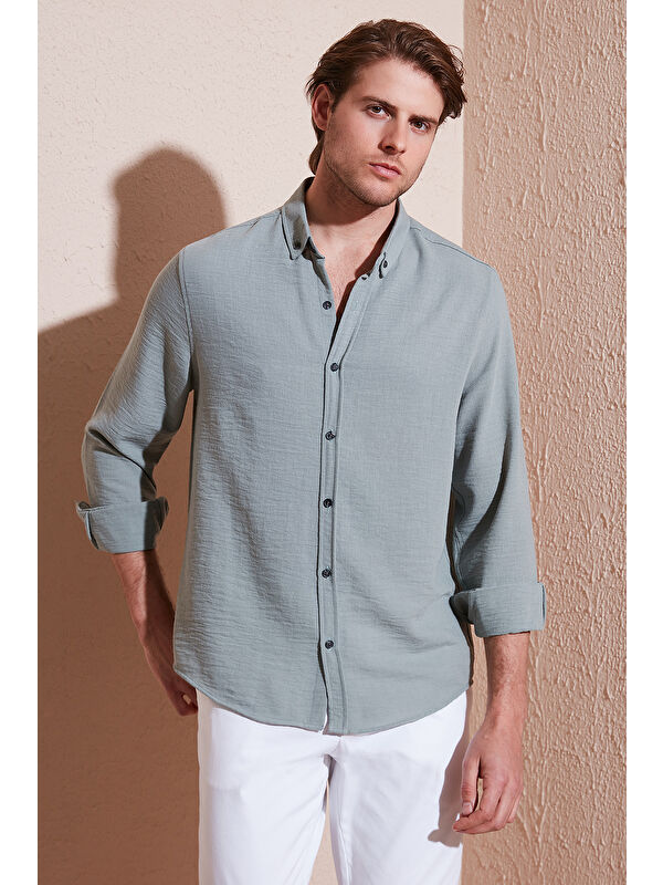 Buratti Regular Fit Uzun Kollu Düğmeli Yaka Erkek Gömlek CF25S116777