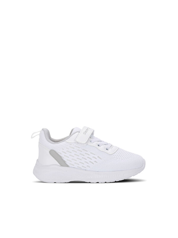 SLAZENGER FLAREX Unisex Çocuk Cırt Cırtlı Beyaz / Gri Günlük Spor Ayakkabısı