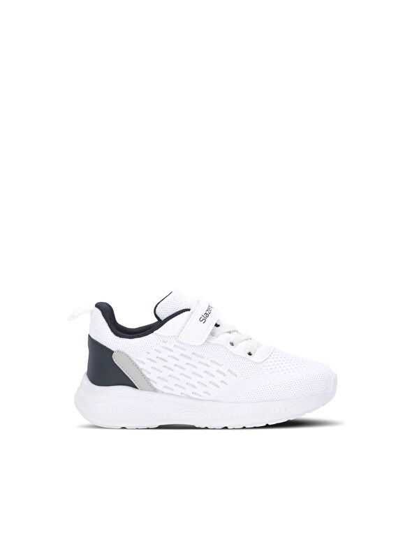 SLAZENGER FUNKYTOWN I Unisex Çocuk Cırt Cırtlı Beyaz / Lacivert Günlük Spor Ayakkabısı