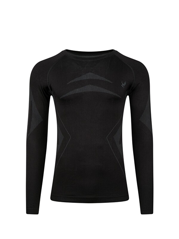 2AS Erkek Heatwave Seamless Baselayer Üst İçilk Siyah/Gri