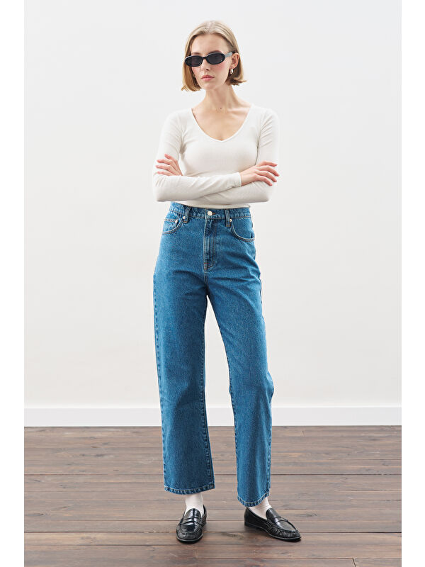 Manuka Straıght Ankle Jean Pantolon Mavi