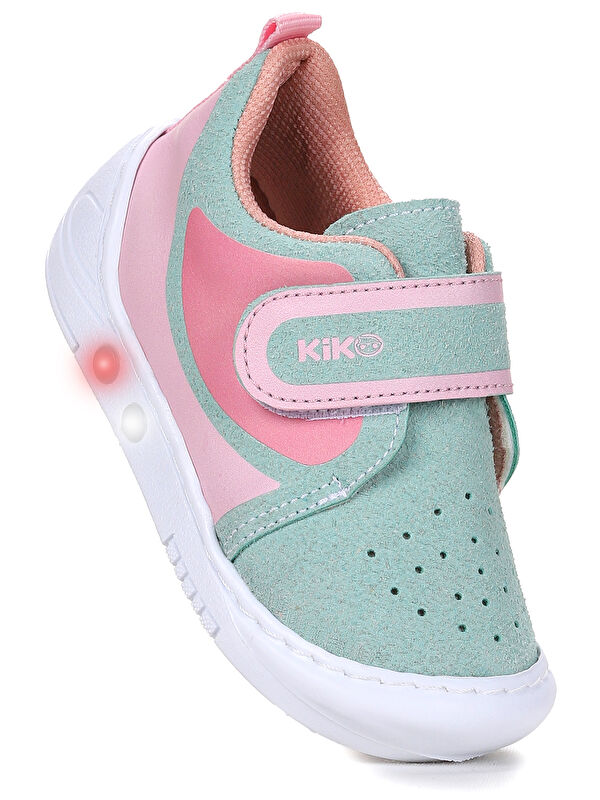 Kugan Cırtlı Işıklı Kız Bebek Yürüyüş Spor Ayakkabı - Görsel 2