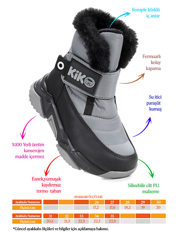 Magic Cırtlı Kız Çocuk Kar Botu - Görsel 3