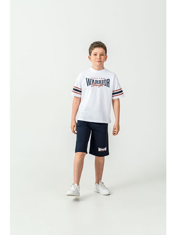Mışıl Kids Warrior Strenght Baskılı Erkek Çocuk Şort - Tişört Takımı