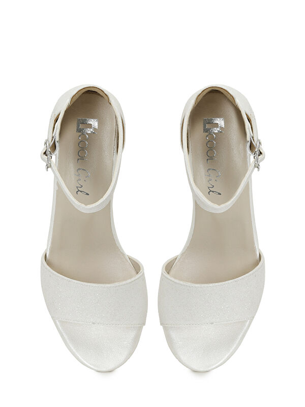 TERE F 5FX Beyaz Kız Çocuk Topuklu Ayakkabı - Görsel 5