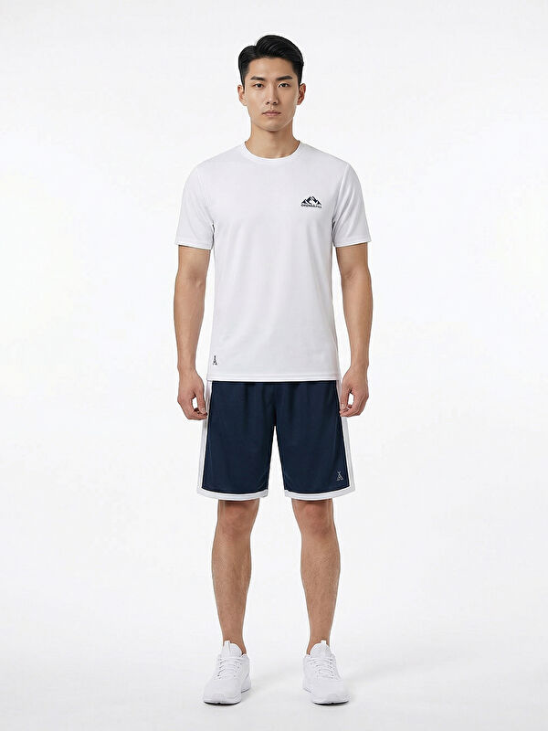 ORENDAHİLL ORENDAHILL Erkek Spor Şort Hızlı Kuruyan Esnek Regular Fit Gym Cepli Yan Çizgi Detaylı Activewear