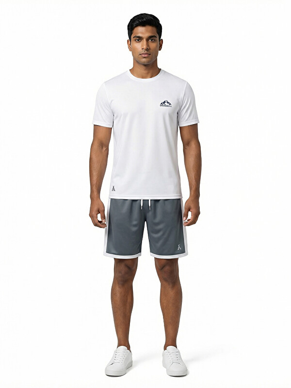ORENDAHİLL ORENDAHILL Erkek Spor Şort Hızlı Kuruyan Esnek Regular Fit Gym Cepli Yan Çizgi Detaylı Activewear