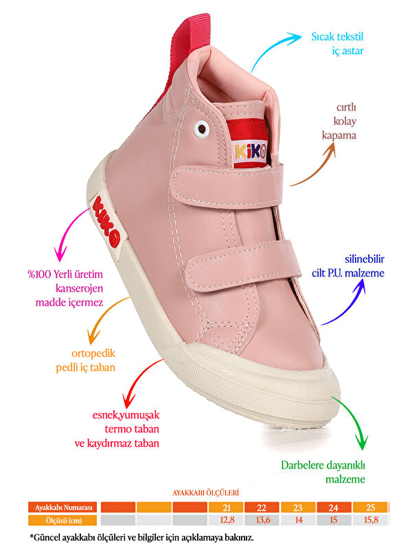 Garf Günlük Cırtlı Kız Bebek Bot Ayakkabı - Görsel 3