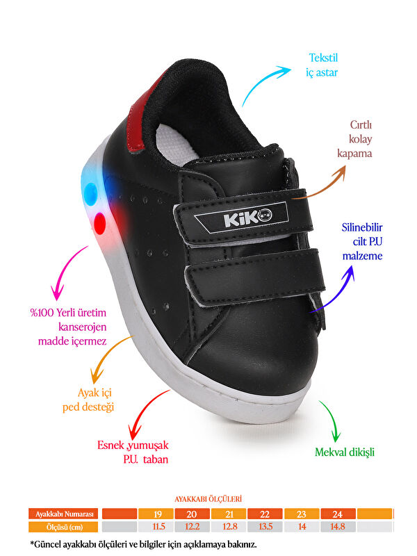 Royzo Cırtlı Işıklı Kız Çocuk Spor Ayakkabı - Görsel 3