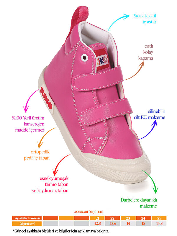 Garf Günlük Cırtlı Kız Bebek Bot Ayakkabı - Görsel 3