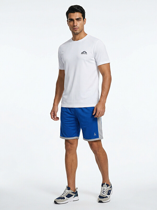 ORENDAHİLL ORENDAHILL Erkek Spor Şort Hızlı Kuruyan Esnek Regular Fit Gym Cepli Yan Çizgi Detaylı Activewear
