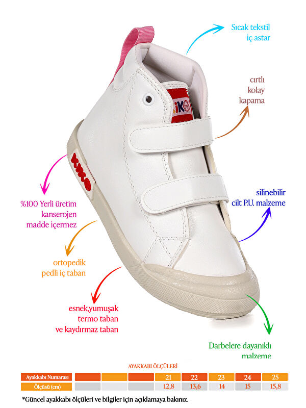 Garf Günlük Cırtlı Kız Bebek Bot Ayakkabı - Görsel 3