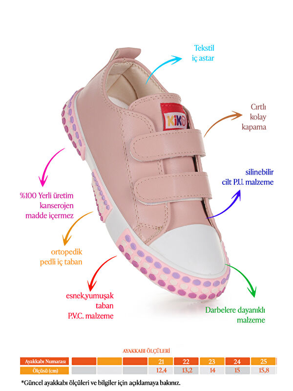 Kach Cırtlı Kız Bebek Günlük Spor Ayakkabı - Görsel 3