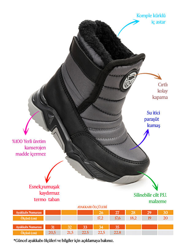 Monny Cırtlı Kız Çocuk Kar Botu - Görsel 3