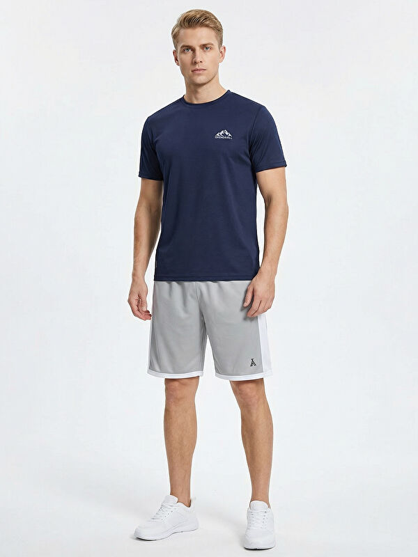 ORENDAHİLL ORENDAHILL Erkek Spor Şort Hızlı Kuruyan Esnek Regular Fit Gym Cepli Yan Çizgi Detaylı Activewear