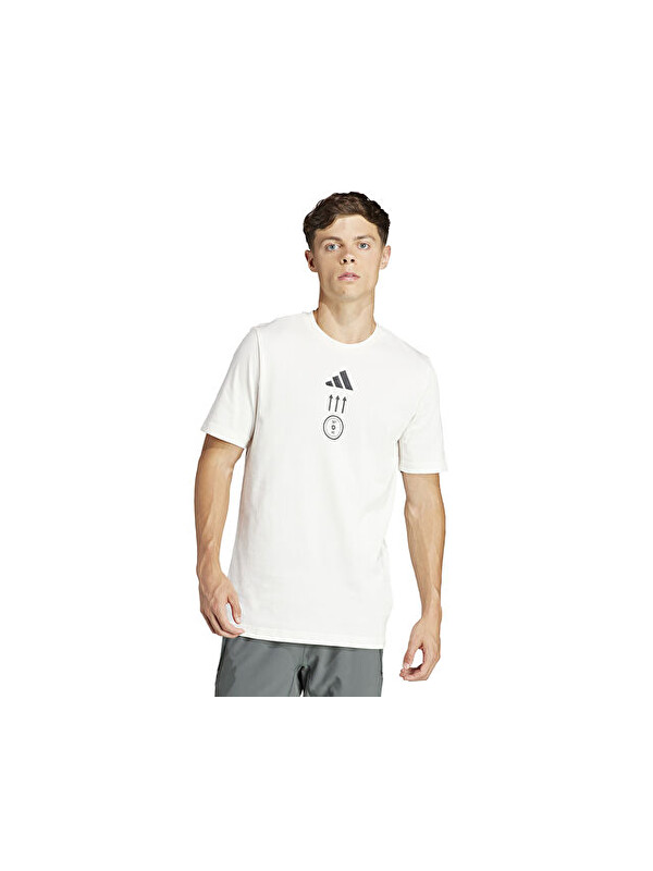 Adidas M Str G T Erkek Günlük Tişört IS7094 Beyaz