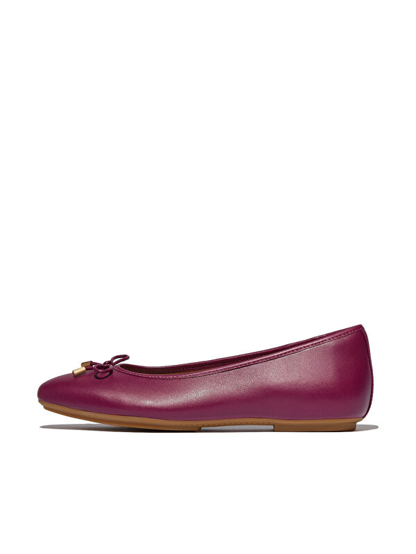 Fitflop Kadın Babet HX8-288/A69/B41 DELICATO BOW SOFT LEATHER BALLET FLATS