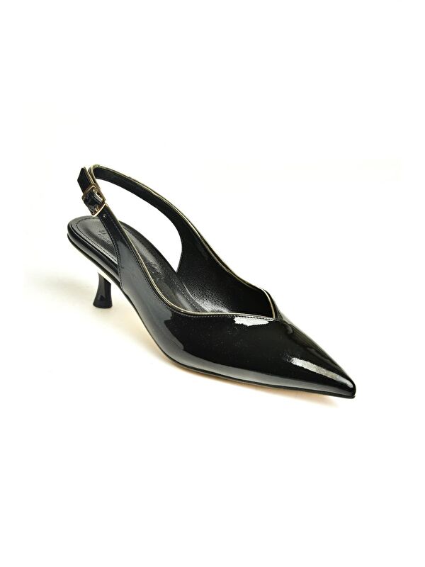 U8205033 Siyah Kadın Topuklu Ayakkabı - Görsel 3