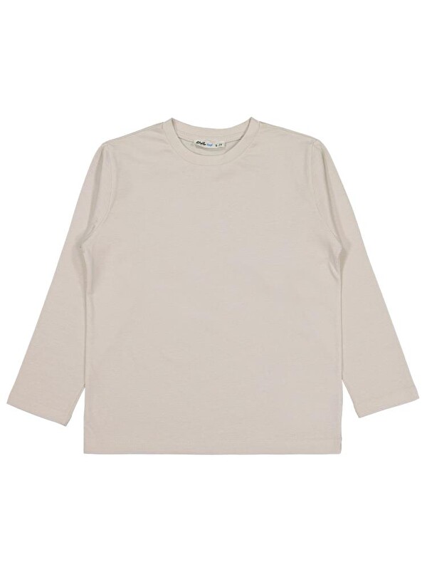 Civil Boys Basic 6-9 Yaş Sweatshirt - Bej 8-9 Yaş