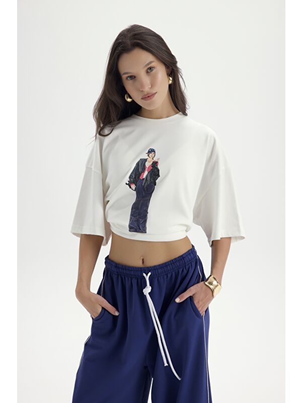 Mai Collection Arles İndigo T-Shirt Eşofman Takım