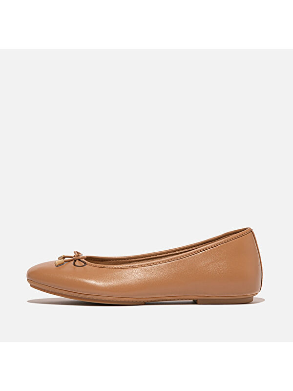 Fitflop Kadın Babet HX8-288/A69/B41 DELICATO BOW SOFT LEATHER BALLET FLATS