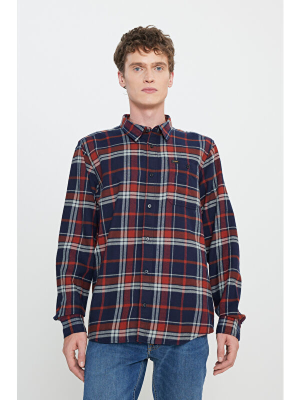 Lee Regular Fit %100 Pamuk Kırmızı Gömlek Ceket