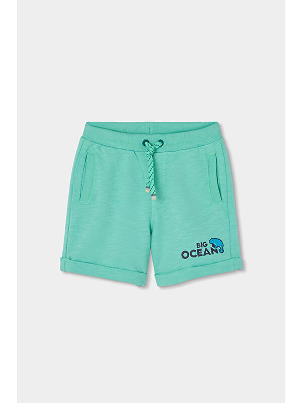 Boboli Surf Desenli Bermuda Şort 2-6 Yaş Yeşil