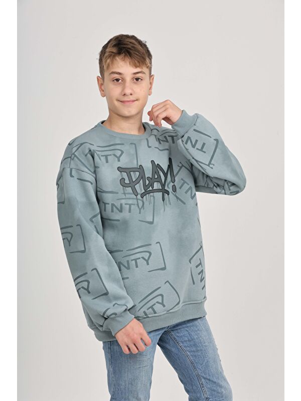 Toontoykids Erkek Çocuk Play Baskılı Sweatshirt