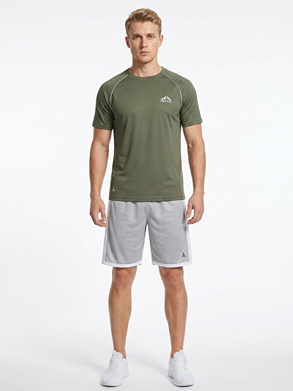 ORENDAHİLL ORENDAHILL Erkek Spor Tişört Hızlı Kuruyan Esnek Regular Fit Reglan Biyeli Activewear