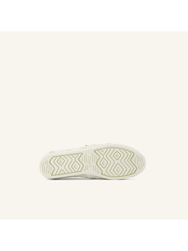 Toms Beyaz Toms Espadril Alpargata Kadın 10021888 10021932 Classic Oversized Floral Eyelet