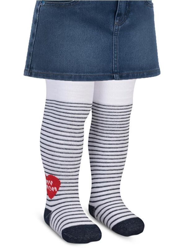 Civil Baby My Mom Dad Havlu 6- Bebek Kız Külotlu Çorap - Beyaz 18 Ay