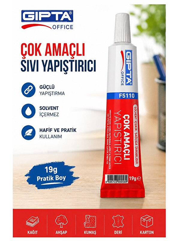 Artlantis Sıvı Yapıştırıcı 19 Gr Tüp Gıpta Çok Amaçlı Kuvvetli Yapıştırıcı 1 Adet Okul Büro Yapıştırıcısı Kağı