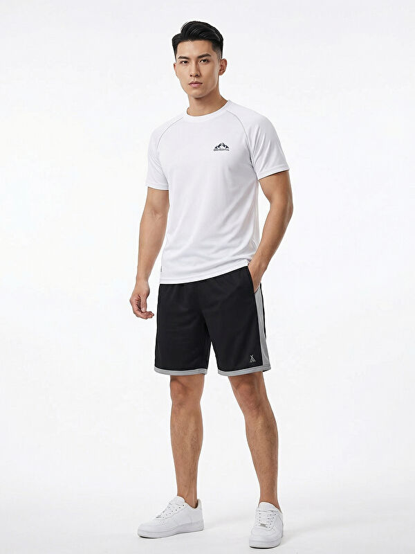 ORENDAHİLL ORENDAHILL Erkek Spor Tişört Hızlı Kuruyan Esnek Regular Fit Reglan Biyeli Activewear