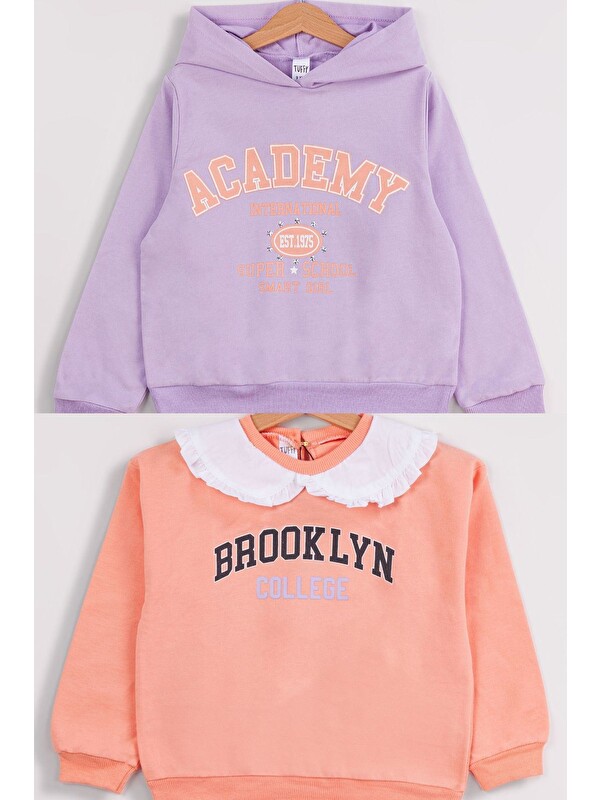 Miss Tuffy Kız Çocuk 2'li Paket Basic Sweatshirt