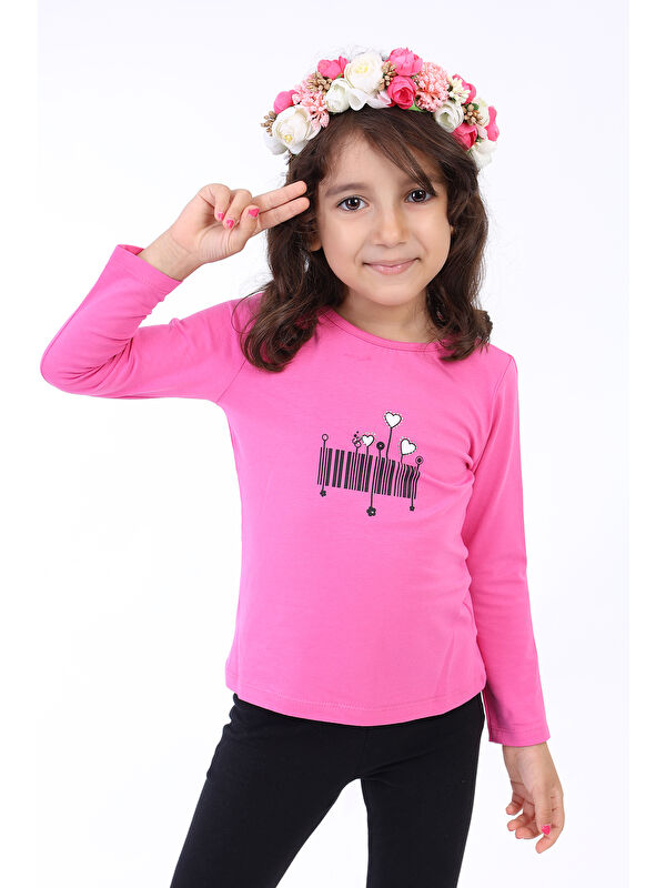 Toontoykids Kız Çocuk Baskılı Tişört